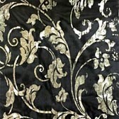 Virágmintás elasztikus tüll - NERO/SILVER